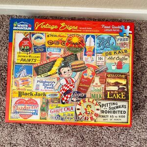 WHITE MOUNTAIN Vintage Signs 1000 Piece Jigsaw Puzzle